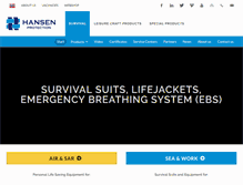 Tablet Screenshot of hansenprotection.com
